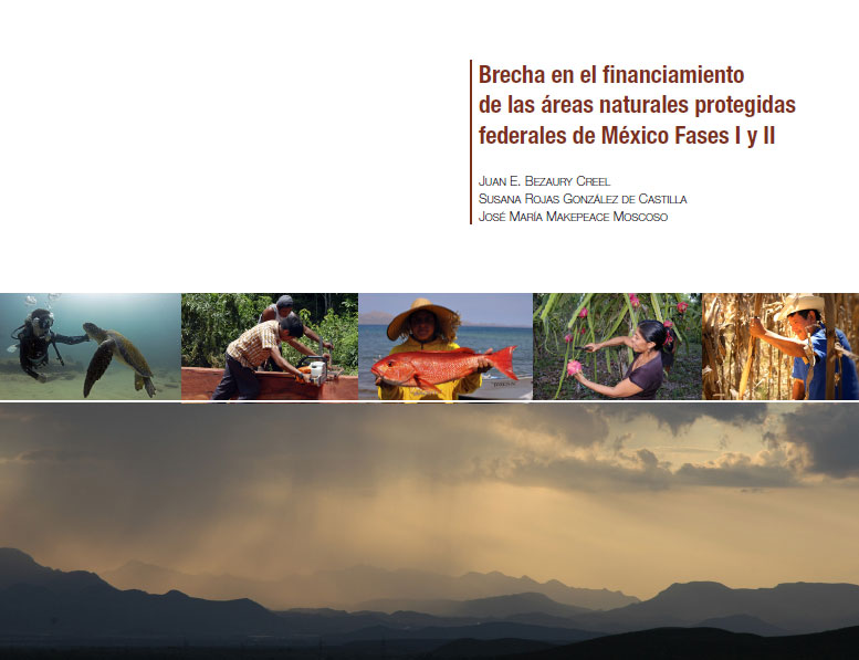 Portada de Brecha en el financiamiento de las áreas naturales protegidas federales de México Fase I y II 