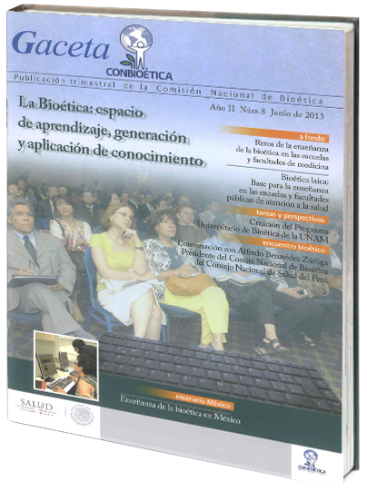 Portada de Gaceta CONBIOÉTICA. La bioética: espacio de aprendizaje, generación y aplicación de conocimiento 