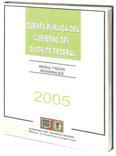 Portada de Cuenta pública del Gobierno del Distrito Federal