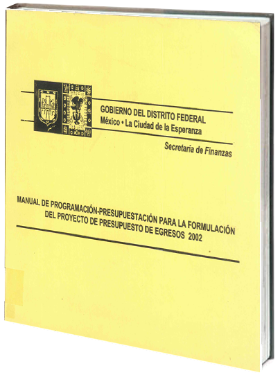 Portada de Manual de programación-presupuestación para la formulación del proyecto de presupuesto de egresos 2002