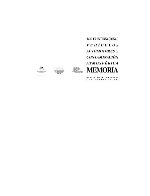 Portada de Taller internacional vehículos, automotores y contaminación atmosférica