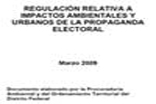 Portada de Regulación relativa a impactos ambientales y urbanos de la propaganda electoral