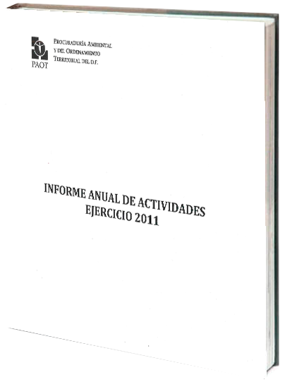 Portada de Informe Anual de Actividades Ejercicio 2011