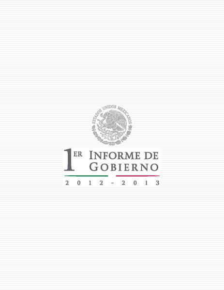 Portada de Informe de Gobierno 2012-2013